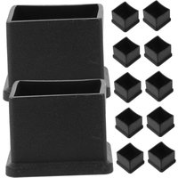 12-teiliges Set mit quadratischen Beinkappen für Tisch, Sofa, Stuhl, Bodenschutz ohne Beschädigung der Möbel, empfindliche Böden 12-teiliges Set mit quadratischen Beinkappen für Tisch, Sofa, Stuhl, Bodenschutz ohne Beschädigung der Möbel, empfindliche Böden von JALLERIA