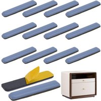 12er-Pack selbstklebende Möbelgleiter für Holzböden, Teppiche, schwere Möbel, leicht zu bewegende Gleiter (16 x 75 mm) von JALLERIA