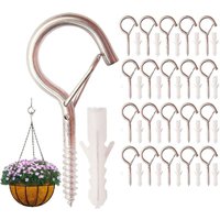 20er-Pack Schraubhaken für Lichterketten im Außenbereich – mit winddichter Schnalle – für Pflanzen, Weihnachtsdekoration, Vogelhäuschen – Garten, von JALLERIA