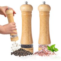 2er-Set Salz- und Pfeffermühlen aus Eichenholz – 20,3 cm – nachfüllbar mit verstellbarem Rotor 2er-Set Salz- und Pfeffermühlen aus Eichenholz – 20,3 cm – nachfüllbar mit verstellbarem Rotor von JALLERIA