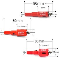 3-teiliges Bimetall-Lochsägen-Set für Holz, Kunststoff, UPVC, MDF und Gipskartonplatten, 16 mm, 20 mm, 25 mm – langlebig für präzises Schneiden 3-teiliges Bimetall-Lochsägen-Set für Holz, Kunststoff, UPVC, MDF und Gipskartonplatten, 16 mm, 20 mm, 25 mm – langlebig für präzises Schneiden von JALLERIA