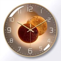 Jalleria - 30 cm modernes Design, geräuschlose Wanduhr, geräuschlose Stummschalt-Wanduhr, digitale Wanduhr – Roségold von JALLERIA