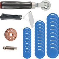 34-teiliges Hochleistungs-Reifenreparaturset mit Stahlschabern und Gummiflicken für Auto, Motorrad, LKW, Reifenreparaturset für Rasenmäher 34-teiliges Hochleistungs-Reifenreparaturset mit Stahlschabern und Gummiflicken für Auto, Motorrad, LKW, Reifenreparaturset für Rasenmäher von JALLERIA