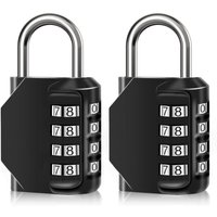 4-stelliges Zahlenschloss, wasserdichtes Vorhängeschloss aus Zinklegierung für Türen, Werkzeugkästen, Schulen, Fitnessstudios, Zäune, Hakenschränke von JALLERIA