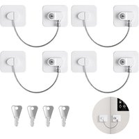 Jalleria - 4PCS Kindersicherungsfenster, Kindersicherung mit 4 Schlüsseln, Kindersicherungsfenster mit starkem Kleber für Fenster, von JALLERIA