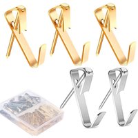 Jalleria - 80 Stück Bilderaufhänger, Bildaufhänger, Bilderhaken, Wandhaken, Bildaufhänger, Bilderrahmenhaken, Bilderrahmenhaken. (Gold-40/Silber-40) von JALLERIA