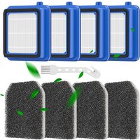Aeg QX6 QX7 QX8-2 ASKW1 Filter-Zubehör-Set, Staubsauger-Ersatzteile, inkl. 4 Vormotorfilter, 4 Hygienefilter, 1 waschbare Reinigungsbürste von JALLERIA