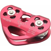 Die neue Doppel-Trolley-Umlenkrolle aus Aluminium, 30 kN, Zipline, Klettern, Bergsteigen, Rettung, Heben, Tandem-Umlenkrolle von JALLERIA