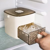 Eiswürfelbereiter für die Arbeitsplatte, leicht zu drücken, gibt alle Eiswürfel in einer Sekunde frei, Aufbewahrungsbox für 48 Eiswürfel mit Griff, Eiswürfelbereiter für die Arbeitsplatte, leicht zu drücken, gibt alle Eiswürfel in einer Sekunde frei, Aufbewahrungsbox für 48 Eiswürfel mit Griff, von JALLERIA