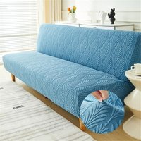 Elastischer Click-Clack-Sofabezug für 2-/3-Sitzer-Sofas, Jacquard-Blattmuster, armloser Sofabezug, vollständig abdeckender Sofabettbezug, von JALLERIA