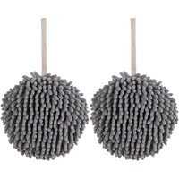 Essence Soft Mikrofaser-Handtücher – 2er-Pack (Grau + Weiß). Weiche Handtücher für schnelles und einfaches Trocknen – 17 x 17 cm von JALLERIA