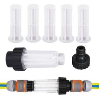 Gartenschlauchfilter, 7-teiliger Schlauchfilter für Hochdruckreiniger, Gartenschlauchfilter mit 3/4-Zoll-Wasseranschluss, Gartenpumpe, von JALLERIA