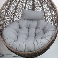 Hängesesselkissen, Hängekorbkissen für den Außenbereich, Ersatzkissen für Hängesessel, Sitzkissen für Hängesessel (Farbe: Grau, Größe: 105 cm Hängesesselkissen, Hängekorbkissen für den Außenbereich, Ersatzkissen für Hängesessel, Sitzkissen für Hängesessel (Farbe: Grau, Größe: 105 cm von JALLERIA