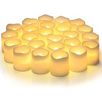 24 Stück LED-Kerzen mit flackernder Flamme, flackernde Kerzenlampe, elektrische Teelichter, flammenlose kleine Kerze, für Zuhause, Weihnachten, von JALLERIA