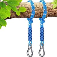 Jalleria - 2er-Pack 0,6 m Baumschaukelseile für Schaukelhängematte, maximale Belastung 400 kg mit Karabiner für Hängematten im Innen- und Jalleria - 2er-Pack 0,6 m Baumschaukelseile für Schaukelhängematte, maximale Belastung 400 kg mit Karabiner für Hängematten im Innen- und von JALLERIA