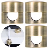 Jalleria - 3er-Pack Kabelhalter, verstellbare Kabelclips in Antik-Kupferfarbe, selbstklebende Kabel-Organizer aus Metall für Schreibtisch, Nachttisch von JALLERIA