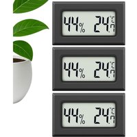 3er-Pack digitales Mini-Thermometer und Hygrometer für den Innenbereich: Genaue Messung der Luftfeuchtigkeit im Innenbereich und Innenthermometer zur 3er-Pack digitales Mini-Thermometer und Hygrometer für den Innenbereich: Genaue Messung der Luftfeuchtigkeit im Innenbereich und Innenthermometer zur von JALLERIA