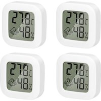 Jalleria - 4er-Pack Innenthermometer, Mini-Thermometer, Hygrometer, hochpräziser Temperatur-Hygrometer-Monitor mit komfortablem Luftsymbol für Küche, Jalleria - 4er-Pack Innenthermometer, Mini-Thermometer, Hygrometer, hochpräziser Temperatur-Hygrometer-Monitor mit komfortablem Luftsymbol für Küche, von JALLERIA