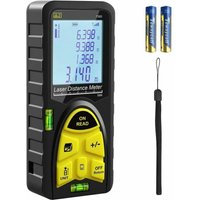 Jalleria - 50-Meter-Lasermessgerät, 165-Fuß-Laser-Entfernungsmesser, tragbares digitales Handmesswerkzeug mit Wasserwaage, großem Jalleria - 50-Meter-Lasermessgerät, 165-Fuß-Laser-Entfernungsmesser, tragbares digitales Handmesswerkzeug mit Wasserwaage, großem von JALLERIA