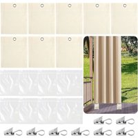 Jalleria - 8er-Pack Gewichtstaschen für Vorhänge im Freien, tragbare Gewichtstasche mit Metallklammern, Vorhanggewichtsmanagement, selbstklebende von JALLERIA