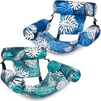 Aufblasbare Pool-Schwimmhilfen für Erwachsene, 2er-Pack schwimmende Liegen, aufblasbare Poolnudeln für Erwachsene, schwimmender Stuhl für Party, von JALLERIA