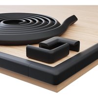 Baby Kantenschutz (Schwarz) selbstklebend - Schützt Kinderbett- und Tischkanten mit weichem Schaumstoff - Leicht anzubringender Ecken- und von JALLERIA