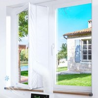 Dichtungssatz für Klimaanlagen, 400 cm Fensterdichtung, Fensterklimaanlagensatz funktioniert mit allen tragbaren Klimaanlagen und Wäschetrocknern, von JALLERIA