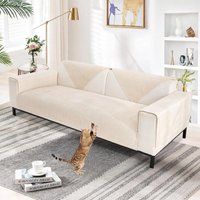 Jalleria - Dicker Sofabezug für 1/2/3/4-Sitzer, L-förmiger Sofa-Schonbezug, Schutz, universeller, rutschfester Kunstfell-Couchbezug für das Jalleria - Dicker Sofabezug für 1/2/3/4-Sitzer, L-förmiger Sofa-Schonbezug, Schutz, universeller, rutschfester Kunstfell-Couchbezug für das von JALLERIA