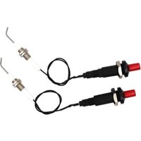 Jalleria - Gas BBQ/Grill Zünder, Druckknopf Piezo Zünder mit Universal Keramik Zündkabel mit Gewinde und Zündelektroden, Lang, 30cm, Elektronisch, 2 von JALLERIA