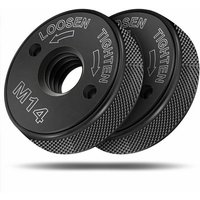 Jalleria - M14 Schnellspannmutter, für alle Winkelschleifer von aeg, Black & Decker, Dewalt, Flex, Hitachi, Metabo, Makita etc. (2x Spannmutter), von JALLERIA