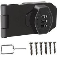 Schlüsselloser Riegel, 3-stelliges Zahlenschloss mit Drehknopf für Schrank, Schiebetür-Sicherheit für kleine Türen, Schränke, Scheunentor, Schlüsselloser Riegel, 3-stelliges Zahlenschloss mit Drehknopf für Schrank, Schiebetür-Sicherheit für kleine Türen, Schränke, Scheunentor, von JALLERIA