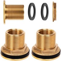 Jalleria - Stück Regenwassertank-Anschluss, Messing-Regeneimer-Steckdose, universeller Regenwassertank-Durchgang für Wasserfässer (Außen 3/4 Innen Jalleria - Stück Regenwassertank-Anschluss, Messing-Regeneimer-Steckdose, universeller Regenwassertank-Durchgang für Wasserfässer (Außen 3/4 Innen von JALLERIA