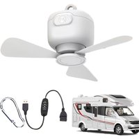 Jalleria - Tragbarer Deckenventilator Hängeventilator für Pavillon – 3-Gang-einstellbarer USB-Deckenventilator für Veranda, Zelt, Wohnmobil, Vordach, von JALLERIA