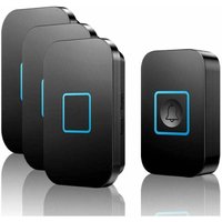 Kabellose Türklingel, kabelloses Türklingel-Set, 400 m Reichweite, IP55 wasserdichte Outdoor-Haustürklingel mit 3 Plug-in-Empfängern, 60 Melodien, 5 von JALLERIA
