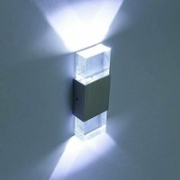 LED-Wandleuchte aus Acryl-Aluminium, 6 w, Innenbeleuchtung mit modernem Design von JALLERIA