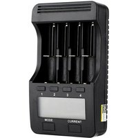 Jalleria - Lii-500 Akku-Ladegerät, intelligentes Ladegerät mit 4 Akku-Steckplätzen, LCD-Display für Ni-Mh Ni-Cd Li-Ion-Akkus, unterstützt 1 von JALLERIA
