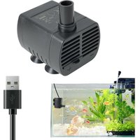 Mini-Tauchwasserpumpe (200 l/h einstellbar, 1 – 3 W), ultraleise Katzenbrunnenpumpe mit 1,5 m Kabel, Aquariumpumpe für Aquarium, Teichbrunnen, von JALLERIA