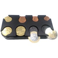 Jalleria - Münz-Organizer - Euro-Aufbewahrungsbox mit 8 Fächern - für die Auto-Handtasche - Schwarz von JALLERIA