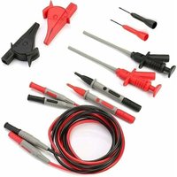 Multimeter-Sonden, 10-in-1-Messleitungs-Set, 10-teiliges Leitungsset für elektronische Kfz-Messgeräte, Sonden-Set für Multimeter und Zangenmessgeräte von JALLERIA