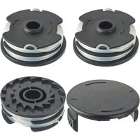 Nylon-Fadenspule, Ersatzfaden für LIDL Parkside Rasenmäher PRT 550 A1, B2, C3 PRTA 20-Li C3 Ersatzteile Trimmer (3 Fadenspulen + 1 Abdeckung) von JALLERIA