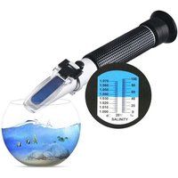 Salzgehalt-Refraktometer für Salzwasseraquarien und Meerwasseraquarien 0–100 PPT – Doppelskala (1,0 bis 1,070 SG) – Automatische von JALLERIA