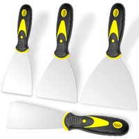 Jalleria - Schaber, 4er-Pack (2, 3, 4 und 5 Zoll), Farbschaber aus Edelstahl für Trockenbaureparatur, Tapetenentfernung, Dichtungsmasse, Gips, Zement von JALLERIA