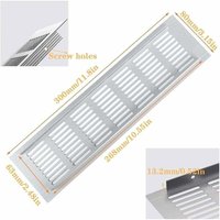 Jalleria - Stück Aluminium-Lüftungsgitter, großes Lüftungsgitter, rechteckiges Lüftungsgitter, Ofen-Lüftungsgitter zum Belüften von Schränken und von JALLERIA