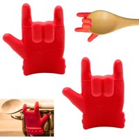 Stück Topfdeckelheber aus Silikon, Topfdeckelheber, Rock-Handlöffelhalter, wiederverwendbarer Küchenlöffelhalter, Überlaufschutz für Pfannen Stück Topfdeckelheber aus Silikon, Topfdeckelheber, Rock-Handlöffelhalter, wiederverwendbarer Küchenlöffelhalter, Überlaufschutz für Pfannen von JALLERIA