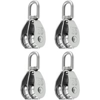 Stücke M20 304 Edelstahl Doppel Flaschenzug, Schwenkbare Doppel Heberolle von JALLERIA