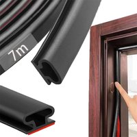 Tür-Fenster-Dichtung, Kälte- und Schalldämmung, Typ-D-Gummi-Türdichtung, selbstklebender TPE-Türdichtungsstreifen, für Schalldämmung der Tür, von JALLERIA
