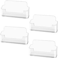 Visitenkartenhalter, 4-teiliges Set aus transparenten Acryl-Visitenkartenhaltern, Visitenkartenständer für Hotels, Theken und Büros Visitenkartenhalter, 4-teiliges Set aus transparenten Acryl-Visitenkartenhaltern, Visitenkartenständer für Hotels, Theken und Büros von JALLERIA