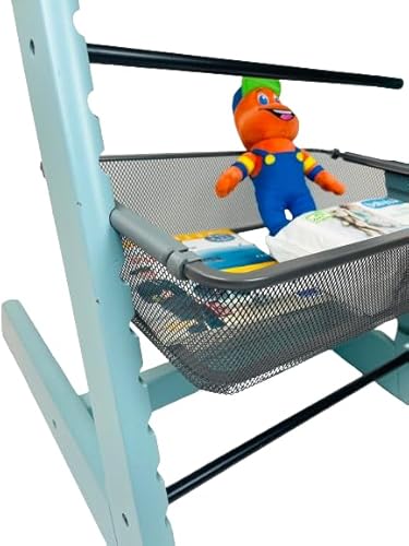 [New 2024 ] Adapter für Hochstuhl der Marke Stokke Tripp Trapp und für Trofast Gitterkorb mit Stoppern (Grau) von JALUDesignDE