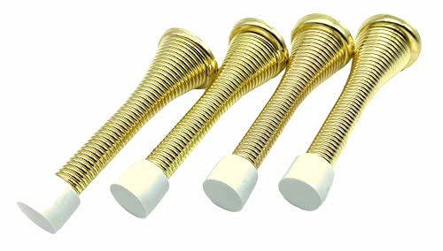 Hochwertige Feder-Türstopper mit Schrauben, 80 mm (Gold), 4 Stück von JAM2DAY