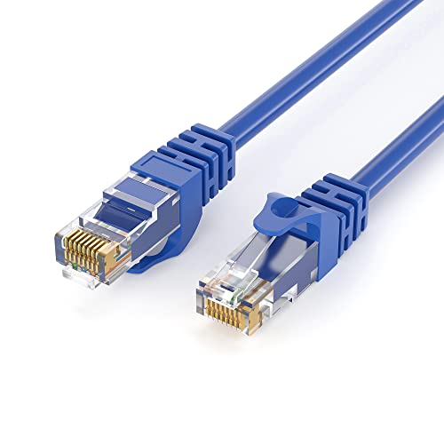 JAMEGA 1m CAT.6 Netzwerkkabel (RJ45) Patchkabel Ethernet Lan in blau| 1Gbit/s | 250MHz | kompatibel zu CAT.5 / CAT.5e / CAT.6 von JAMEGA